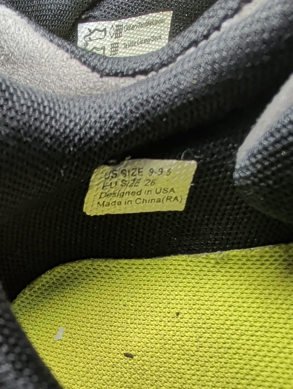 Pediped Gehrig Sneakers Black Gray Lime Green Hook & Loop Sporty Boys Size 9-9.5
